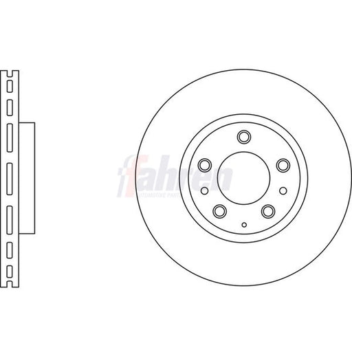 Fahren 2 x Vented Brake Discs fits Mazda 6 2007-2013 1.8 2.0 2.2 2.5