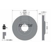 Textar 2 x Vented Front Brake Discs 92282403-x2