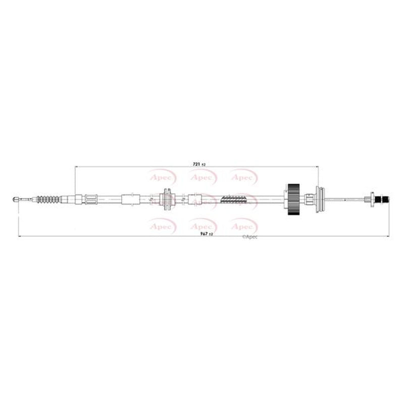 Apec Handbrake Cable Left Rear fits BMW X5 2006-2018 3.0 4.8