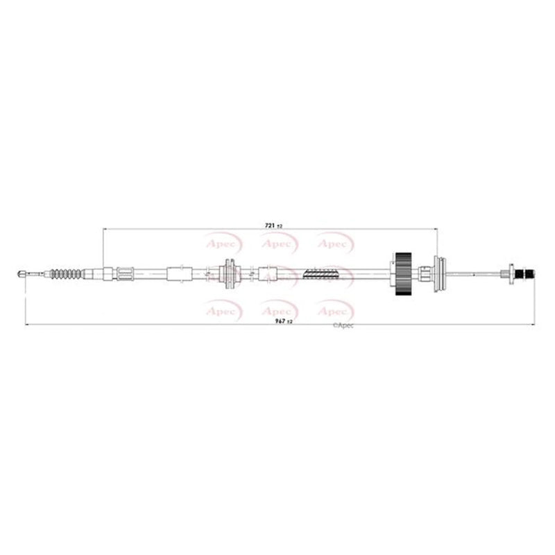 Apec Handbrake Cable Left Rear CAB1790