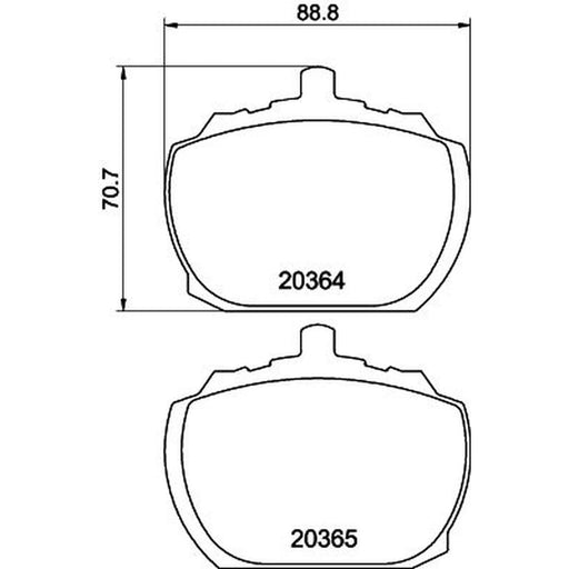 Mintex Front Brake Pad Set fits Ford Transit 1965-1992 1.5 1.6 1.7 2.0 2.4 2.5