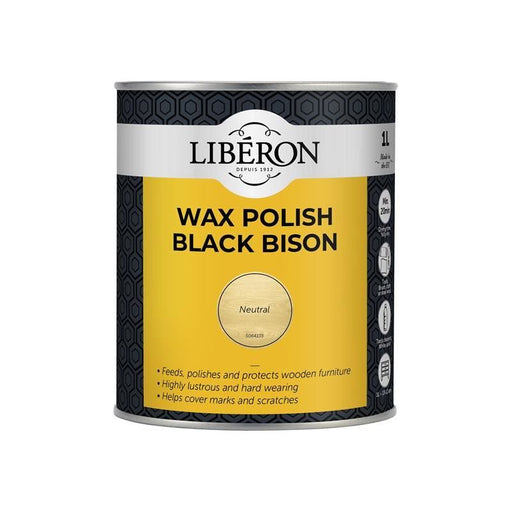 Liberon Black Bison Wax Paste Neutral 1kg Liberon - Dynamic Drive