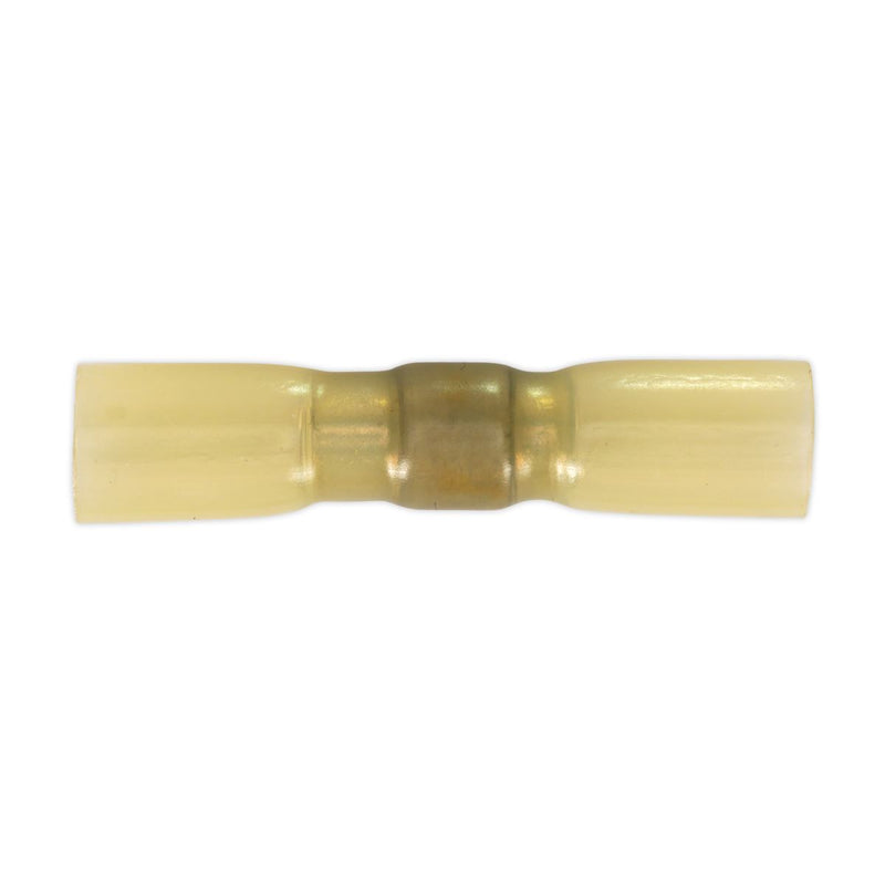 Sealey Heat Shrink Butt Connector with Crimp & Solder Yellow Pk 25 HSSB25Y Sealey  - Dynamic Drive
