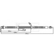Borg & Beck Brake Hydraulic Hose Line Front Right BBH7946