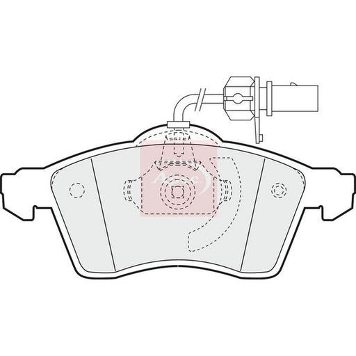 Apec Front Brake Pad Set fits VW California T4 Camper 1994-2003 1.9 2.4 2.5