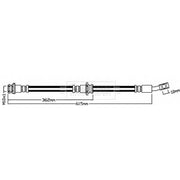 Borg & Beck Brake Hydraulic Hose Line Front Left BBH8429