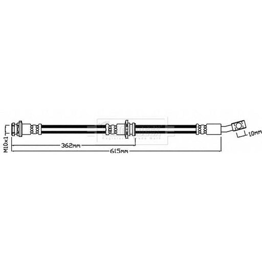 Borg & Beck Brake Hydraulic Hose Line Front Left BBH8429