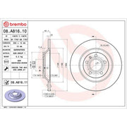 Brembo Rear Brake Discs & Pads fits Audi A6 Allroad C6 2006-2011 2.7 3.0 3.2 4.2