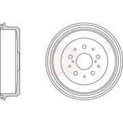Apec Brake Drum Assembly Rear fits Toyota Hilux Vigo VII Pickup 2005-2015 2.5
