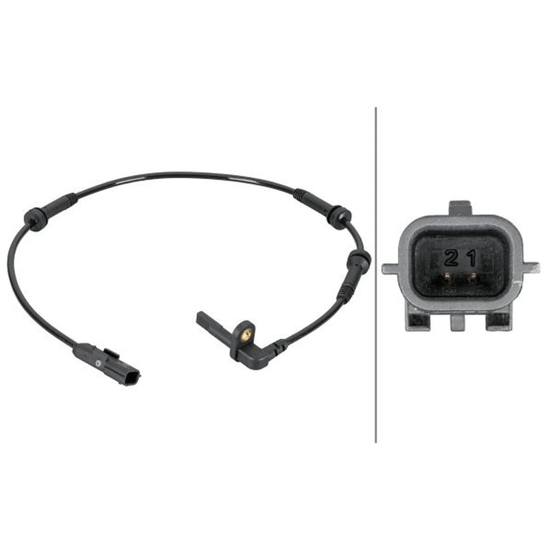 Hella ABS Wheel Speed Sensor Front fits Renault Captur I 2013-2019