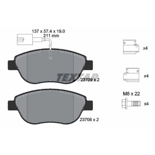 Textar Front Brake Pad Set 2370901