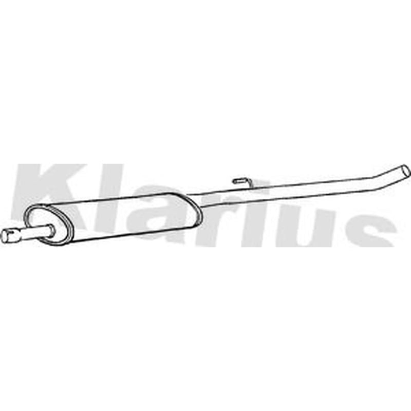 Klarius Box With Centre Pipe Centre fits Citroën Dispatch I 1999-2006 2.0