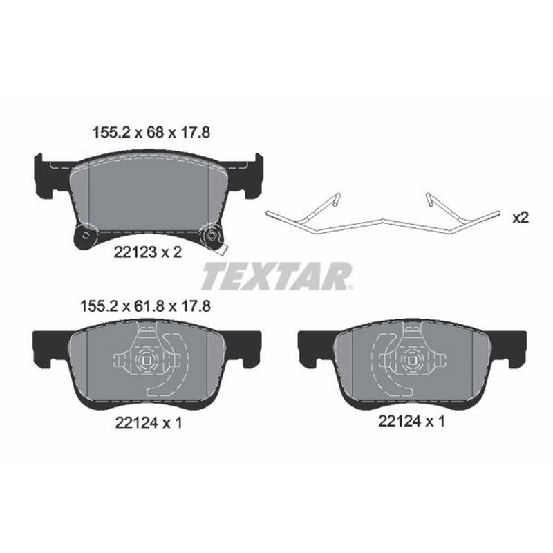 Textar Front Brake Pad Set 2212301