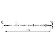 Bosch Handbrake Cable Right Rear fits Jeep Grand Cherokee 1999-2005