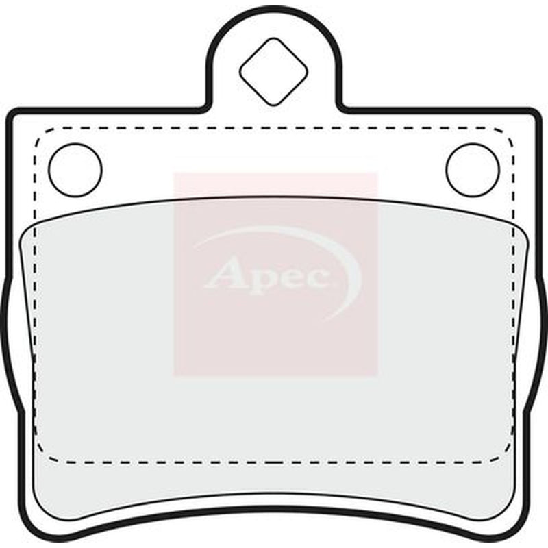 Apec Rear Brake Pad Set fits Mercedes-Benz C-Class 1993-2000