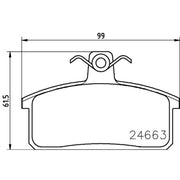DON Front Brake Pad Set fits Iveco Massif Pickup 2008-2011 3.0