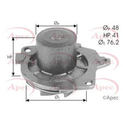 Apec Engine Cooling Water Pump fits Alfa Romeo 145 1999-2001 1.9