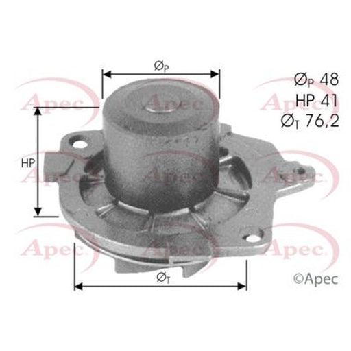 Apec Engine Cooling Water Pump fits Alfa Romeo 145 1999-2001 1.9