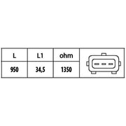 Hella Crankshaft Position Sensor fits Fiat Seicento / 600 1998-2010 1.1