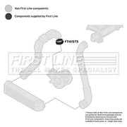 First Line Intercooler Turbo Charge Air Hose fits BMW 3 1999-2013