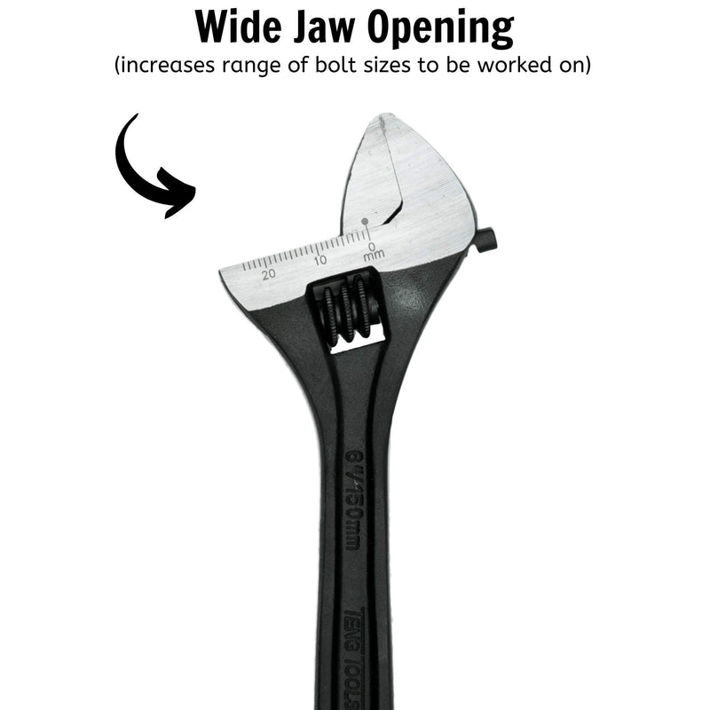 Teng Tools Adjustable Wrench 150mm Teng Tools - Dynamic Drive