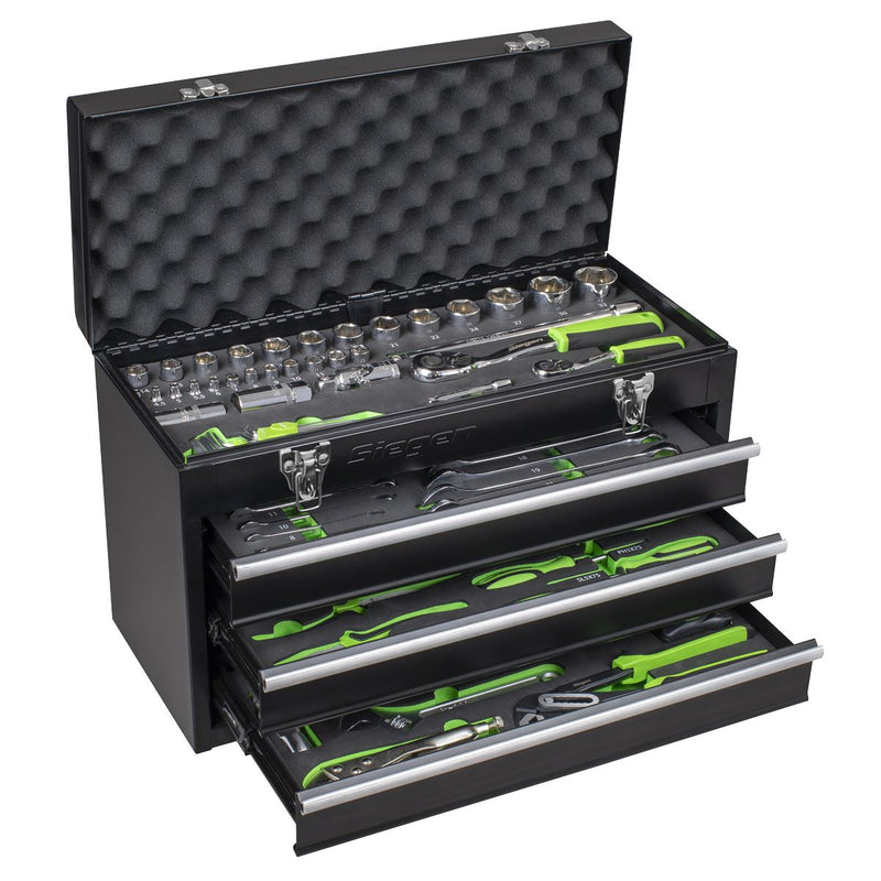 Siegen Siegen Portable Tool Chest 3 Drawer with 98pc Tool Kit S01266 Siegen - Dynamic Drive