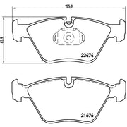 Brembo 4 x Front Brake Pad Set fits BMW 3 1992-2006 3.0 3.2