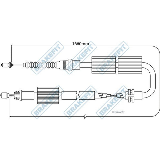 Apec Handbrake Cable Left Rear fits Jaguar X-Type I 2005-2009 2.2
