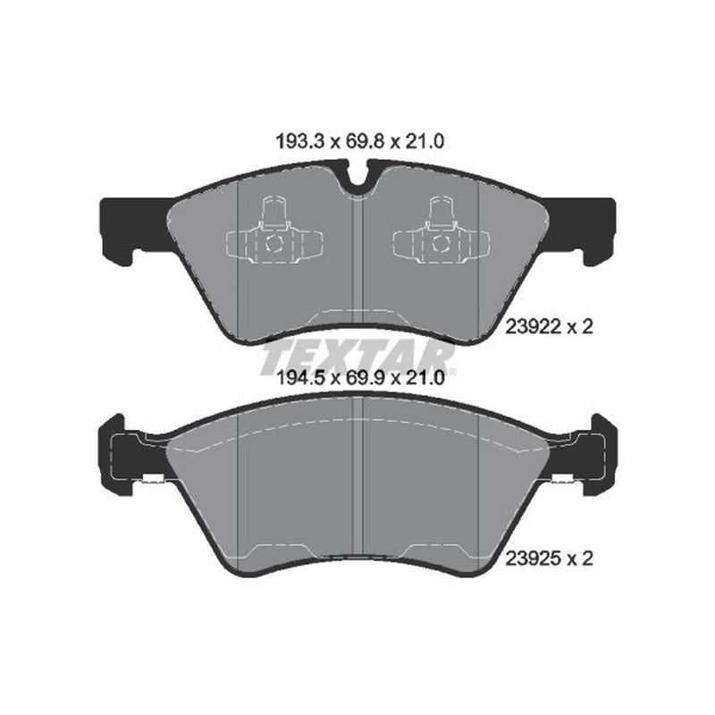 Textar Front Brake Pad Set 2392201