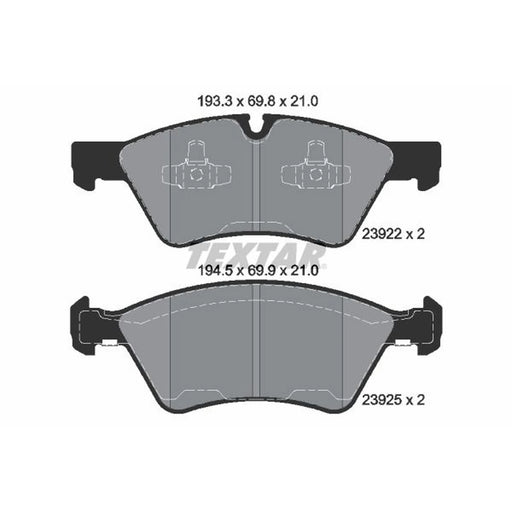 Textar Front Brake Pad Set 2392201