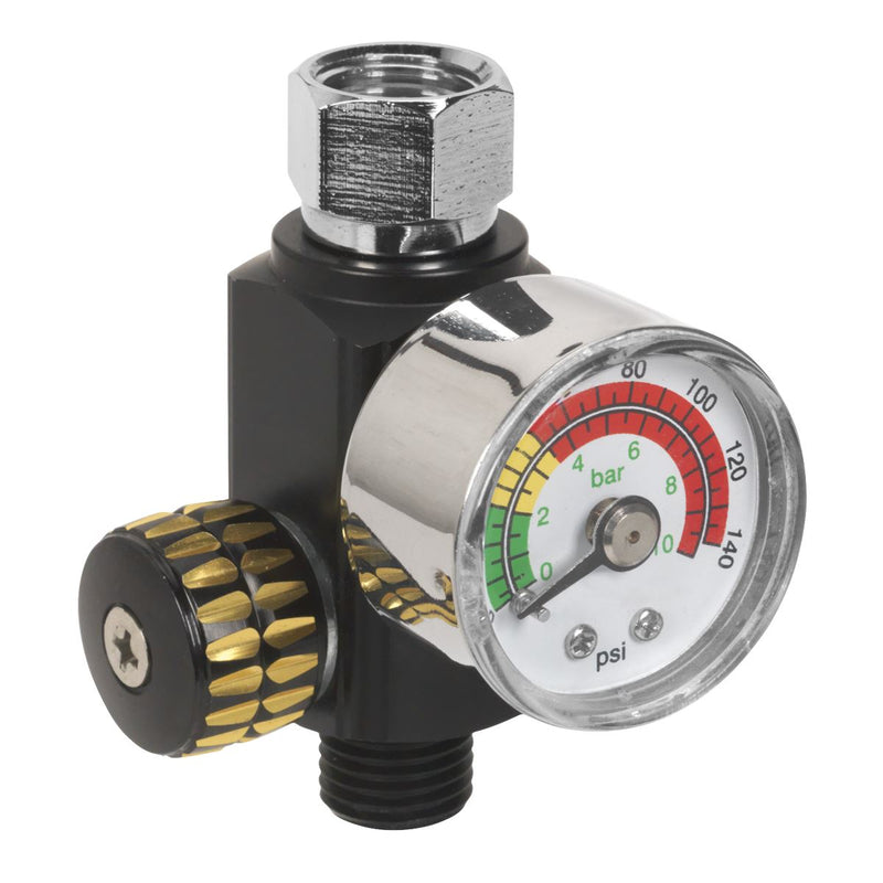 Sealey On-Gun Air Pressure Regulator/Gauge AR01 Sealey - Dynamic Drive