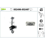 Valeo Electric Window Regulator Lifter Left Rear 852496