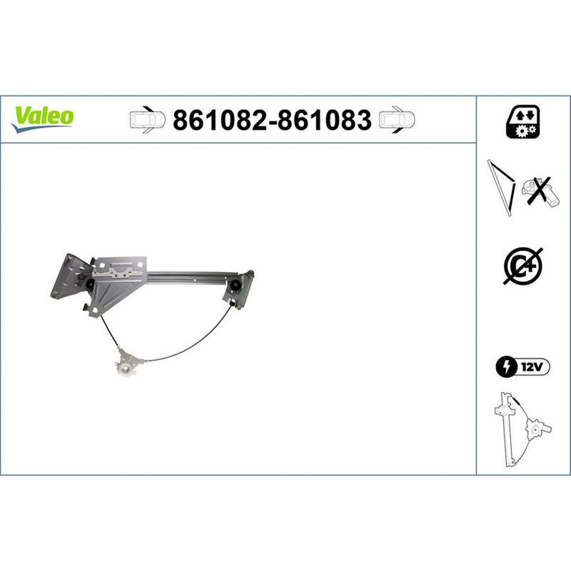 Valeo Electric Window Regulator Lifter Left Front 861082