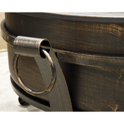 Dellonda 30" Deluxe 2-in-1 Outdoor Fire Pit & Coffee Table Antique Bronze Effect Dellonda  - Dynamic Drive