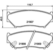 DON Front Brake Pad Set fits Suzuki Grand Vitara I 1998-2005 1.6 2.0 2.5 2.7