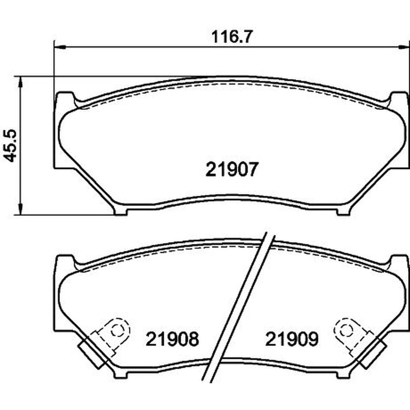 DON Front Brake Pad Set fits Suzuki Grand Vitara I 1998-2005 1.6 2.0 2.5 2.7