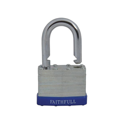 Faithfull Laminated Steel Padlock 50mm 3 Keys Faithfull - Dynamic Drive