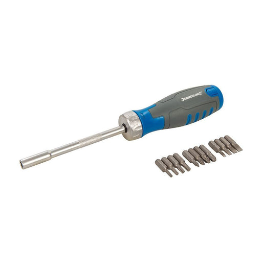 Silverline 12-in-1 Multi-Bit Ratchet Screwdriver 12-in-1 Silverline - Dynamic Drive