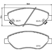 DON Front Brake Pad Set fits Fiat Tipo 2015-2020 1.0 1.3 1.4 1.6