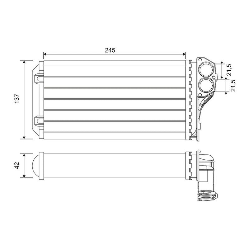 Valeo Heater Matrix Core Heat Exchanger 812322