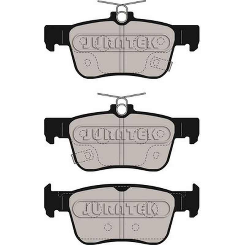 Juratek Rear Brake Solid Discs & Pads fits Honda Civic X 2016-2022 1.0 1.5 1.6