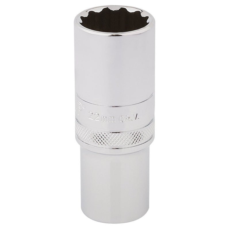 Draper HI-TORQ 12 Point Deep Socket, 1/2" Sq. Dr., 22mm 33788 Draper - Dynamic Drive