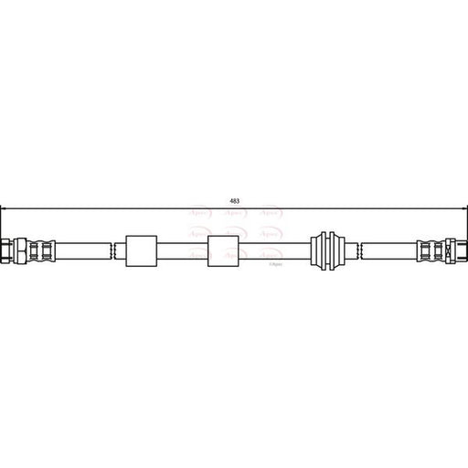 Apec Brake Hydraulic Hose Line Front fits Ford Galaxy 1996-2006 1.9 2.0 2.3