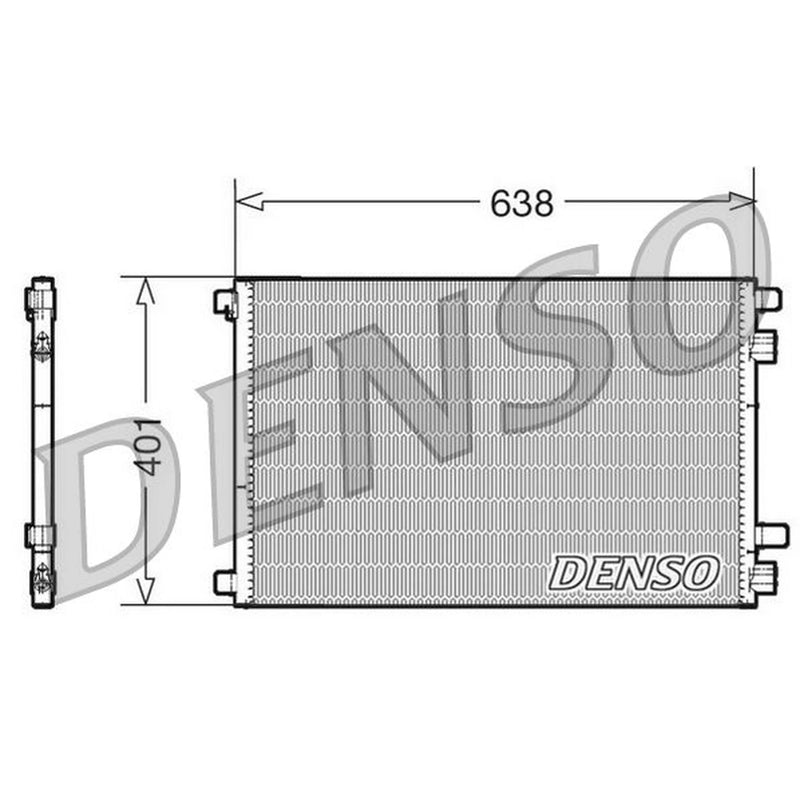 Denso Air Conditioning Condenser fits Renault Grand Scénic II 2004-2009