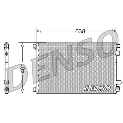 Denso Air Conditioning Condenser fits Renault Grand Scénic II 2004-2009