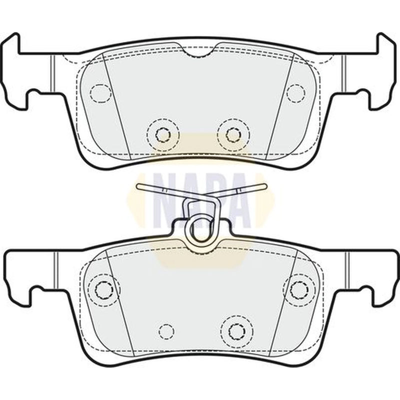 NAPA Rear Brake Pad Set fits Peugeot 308 II 2013-2021 1.2 1.5 1.6
