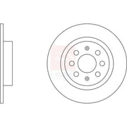 Apec 2 x Solid Rear Brake Discs SDK6452-x2