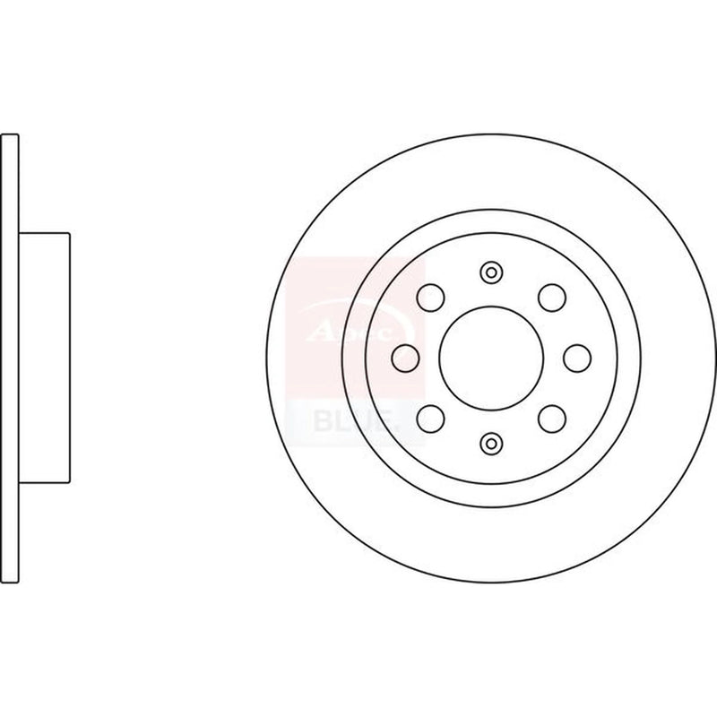 Apec 2 x Solid Rear Brake Discs SDK6452-x2