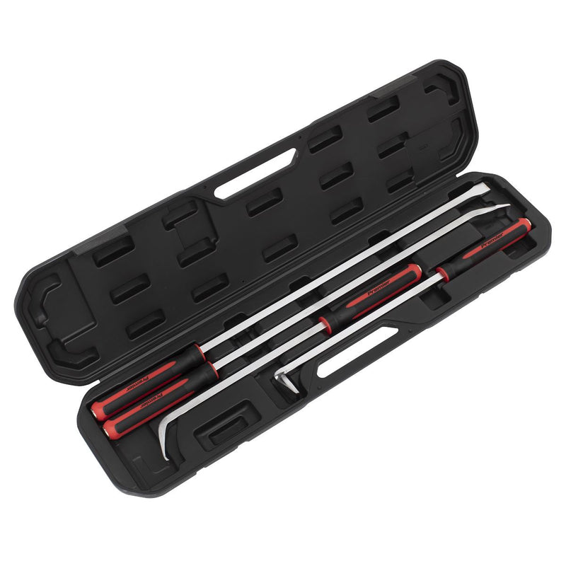 Sealey Pry Bar Set 4pc Heavy-Duty with Hammer Cap AK9100 Sealey - Dynamic Drive