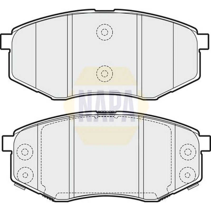NAPA Front & Rear Pads fits Hyundai Sonata VI 2011-2014 2.0